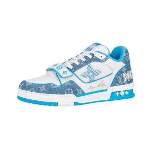 Louis Vuitton Trainer Velcro Blue and White 1A9ZI6