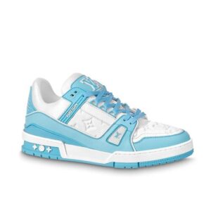 Louis Vuitton Trainer White Blue