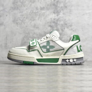 Louis Vuitton Trainer Velcro White Green