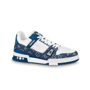 Louis Vuitton Trainer blue and white denim 1A9JGN