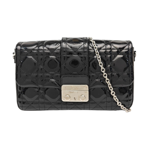 Miss Dior Cannage Patent Leather Black