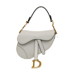 Saddle Mini Calfskin White
