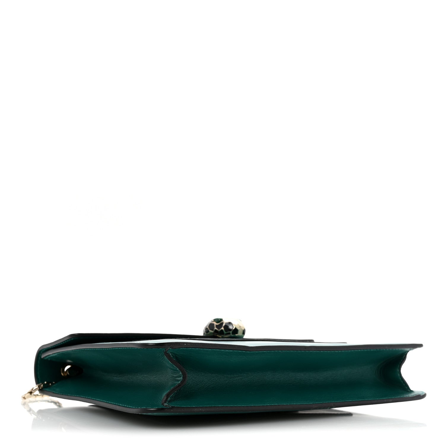 Calfskin Serpenti Forever Snake Strap Crossbody Bag Emerald Green - Image 5