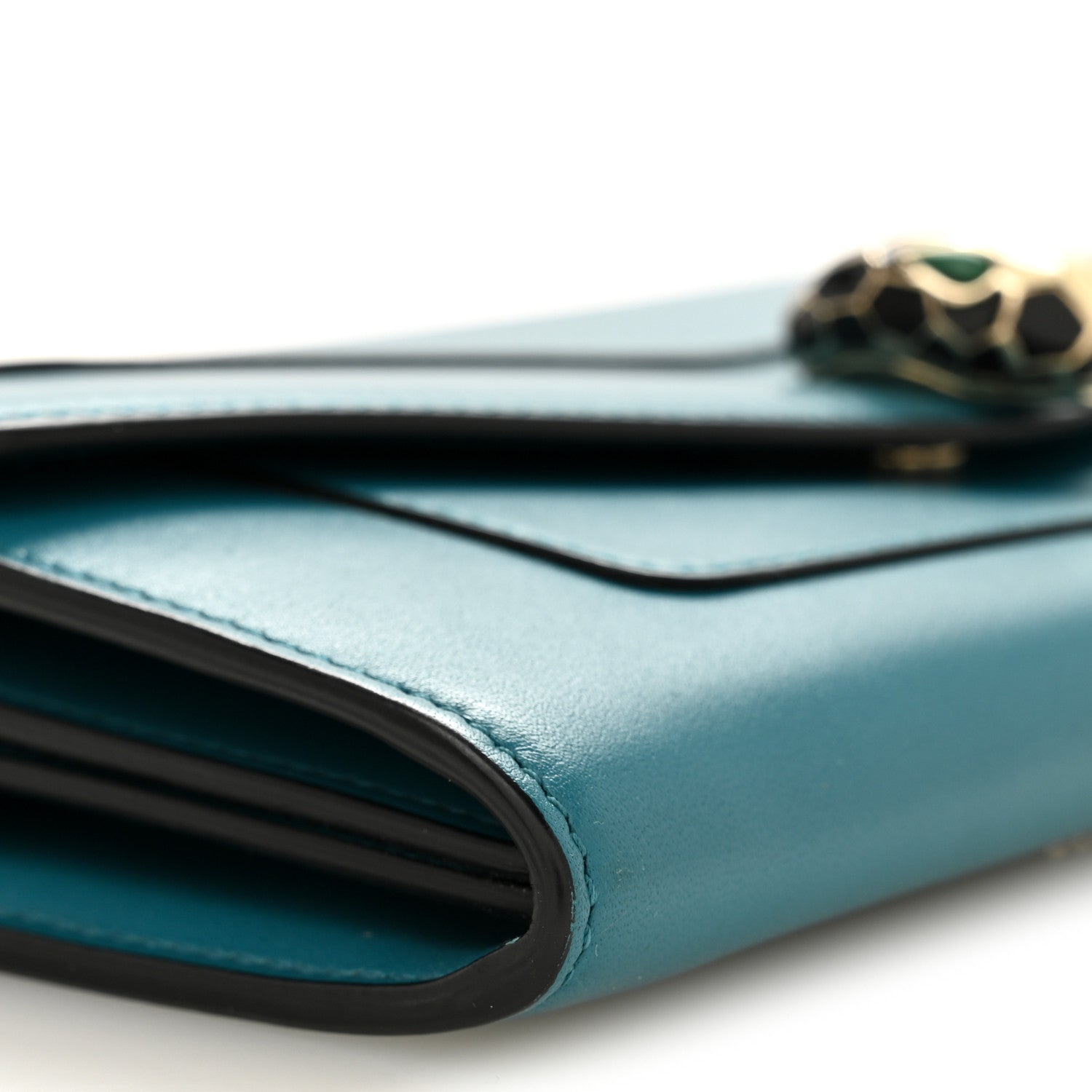 Calfskin Serpenti Forever Chain Wallet Blue - Image 10
