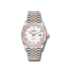 2022 Rolex Datejust 36mm White Roman on Jubilee 126201