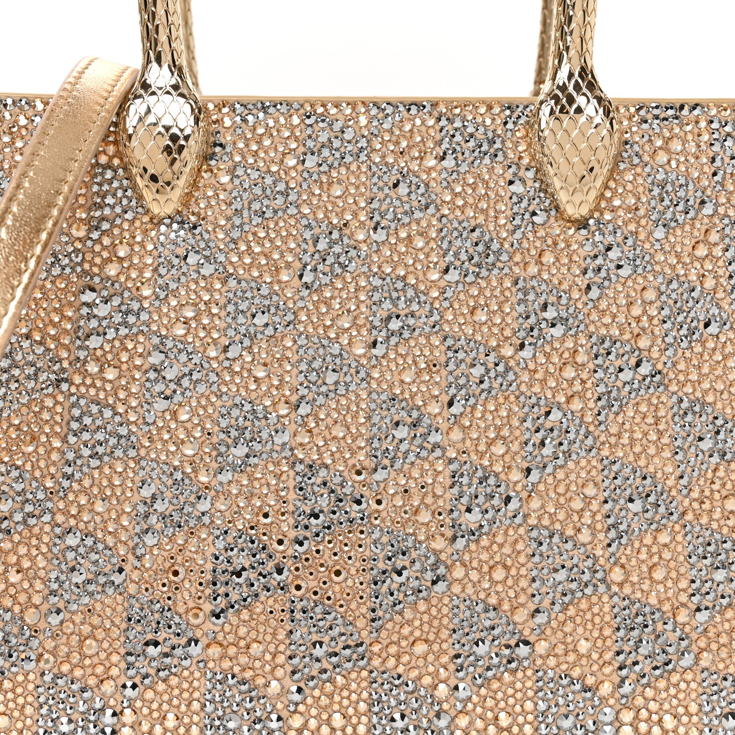 Calla Crystal Serpenti Duo Top Handle Bag Gold Silver - Image 7