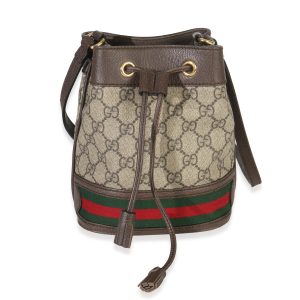 Beige GG Supreme Canvas Ophidia Mini Bucket Bag