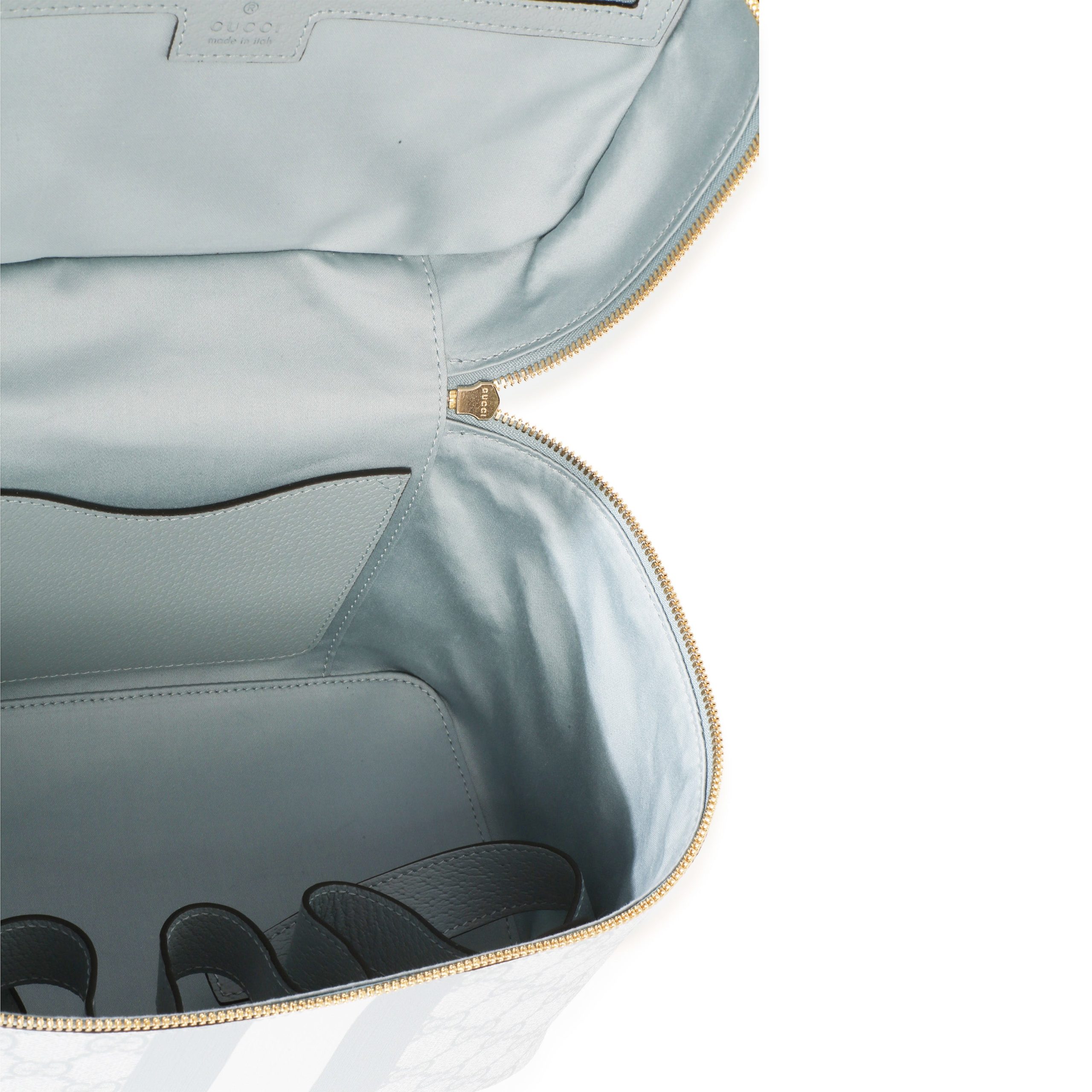 Light Blue GG Supreme Monogram Dollar Calfskin Medium Savoy Vanity Case - 图片 8