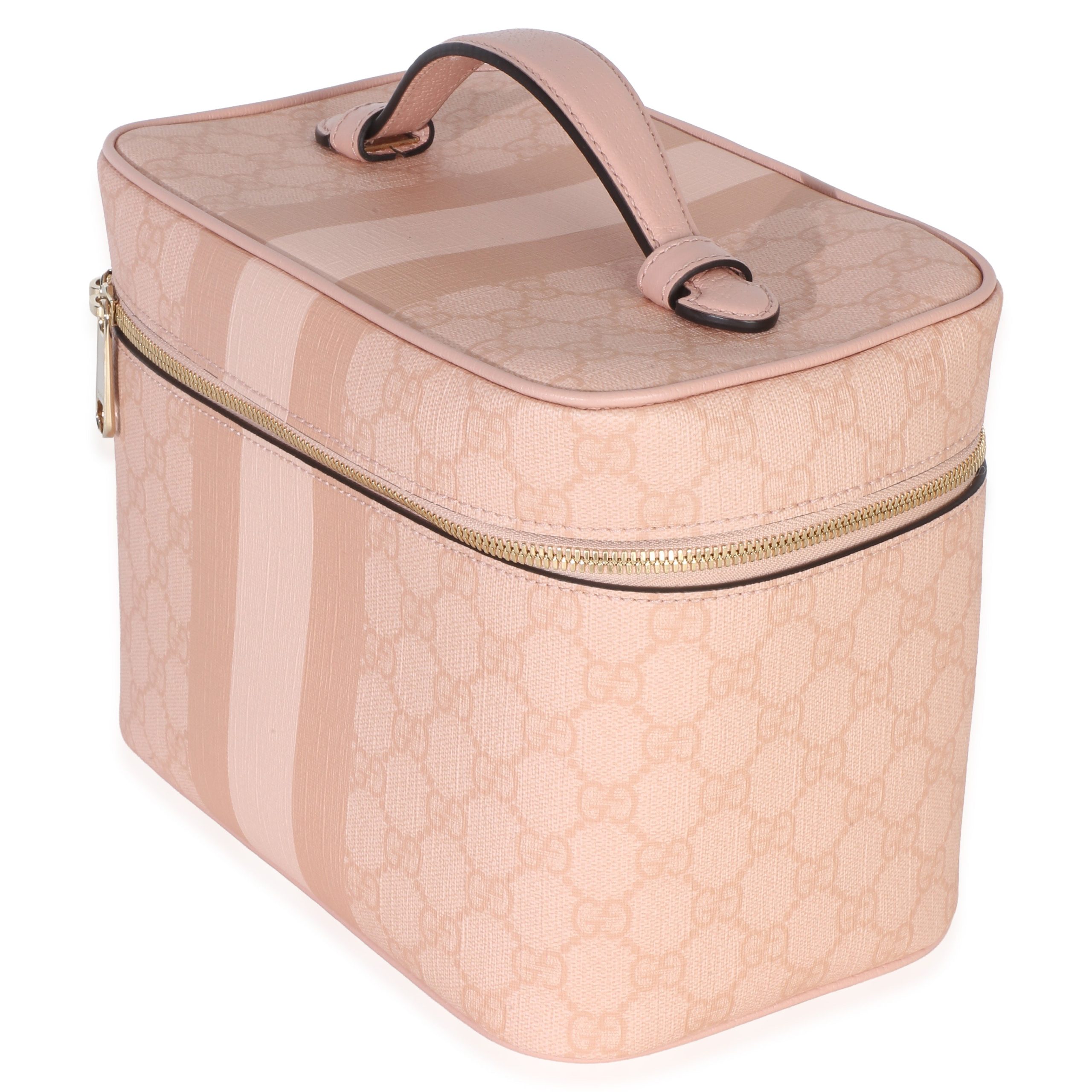 Light Pink GG Supreme Monogram Dollar Calfskin Medium Savoy Vanity Case - 图片 2