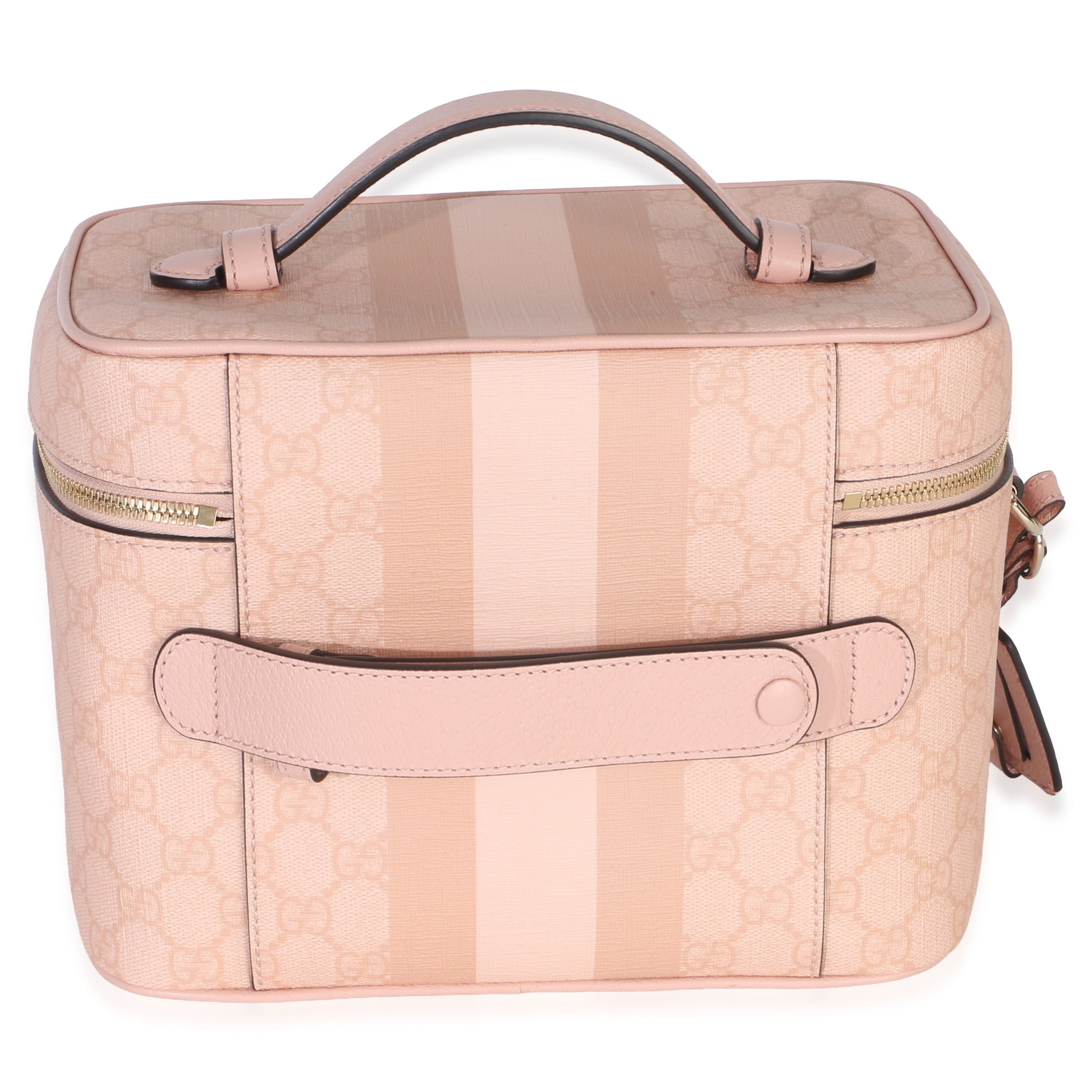 Light Pink GG Supreme Monogram Dollar Calfskin Medium Savoy Vanity Case - 图片 4