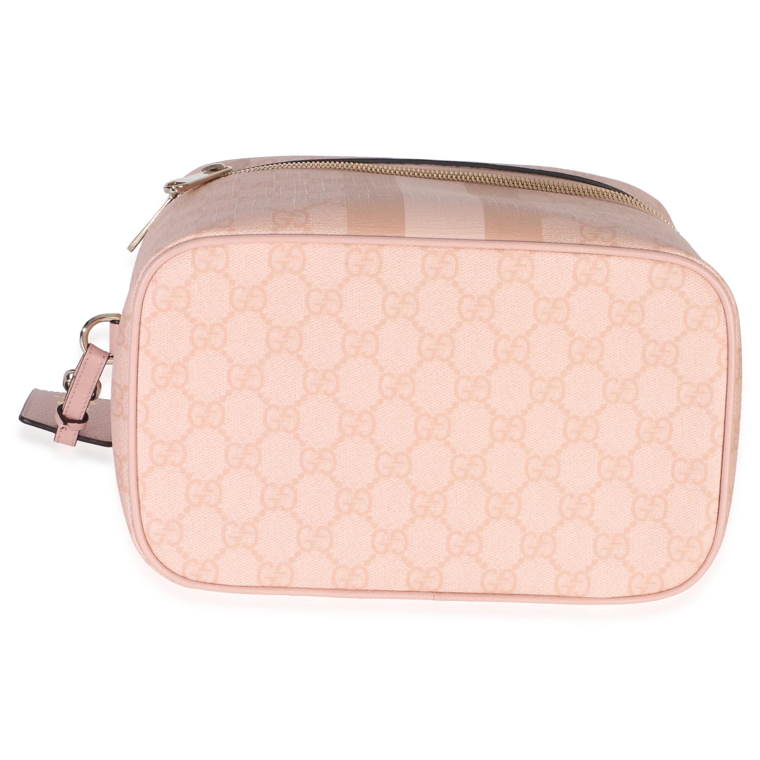Light Pink GG Supreme Monogram Dollar Calfskin Medium Savoy Vanity Case - 图片 5