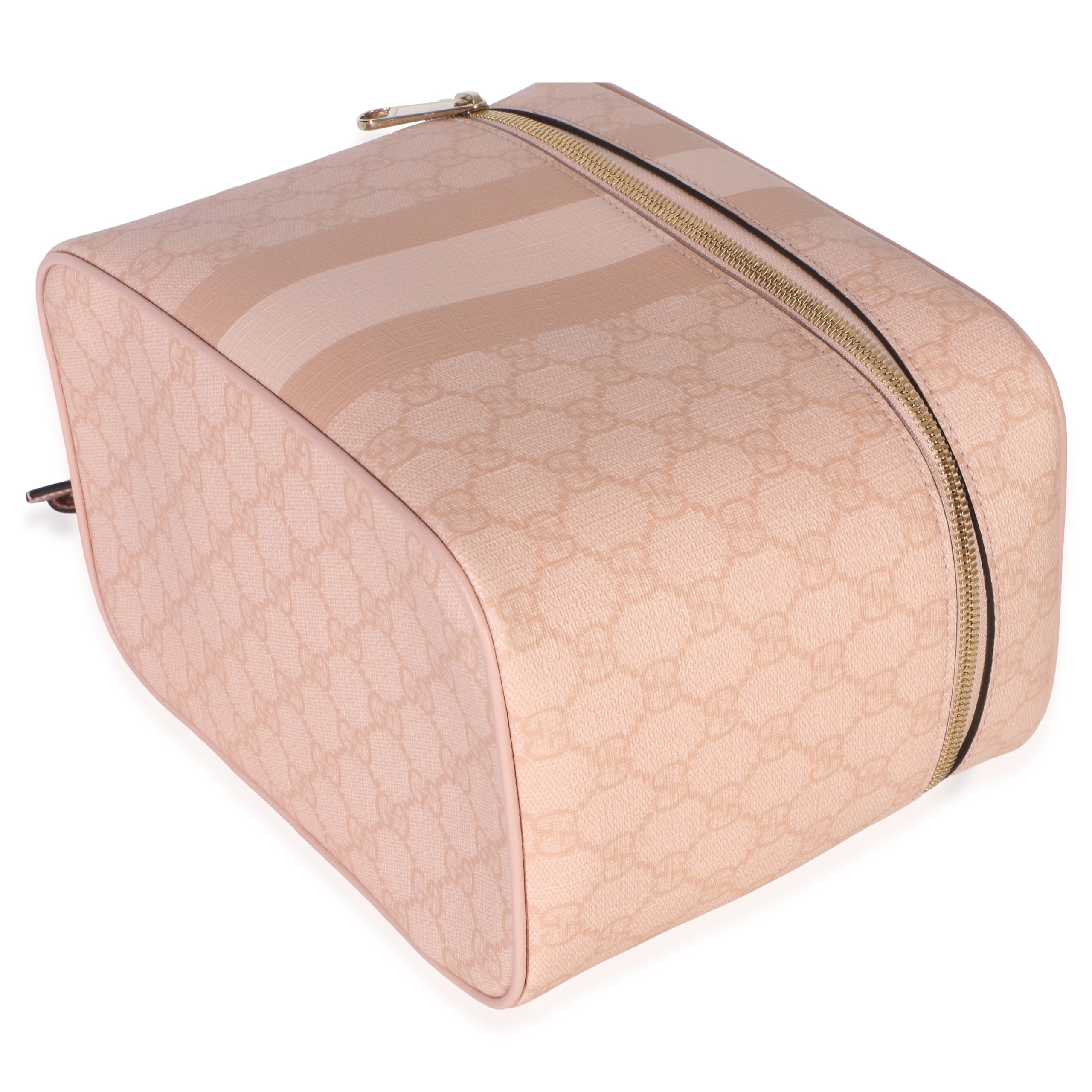 Light Pink GG Supreme Monogram Dollar Calfskin Medium Savoy Vanity Case - 图片 7