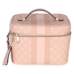 Light Pink GG Supreme Monogram Dollar Calfskin Medium Savoy Vanity Case