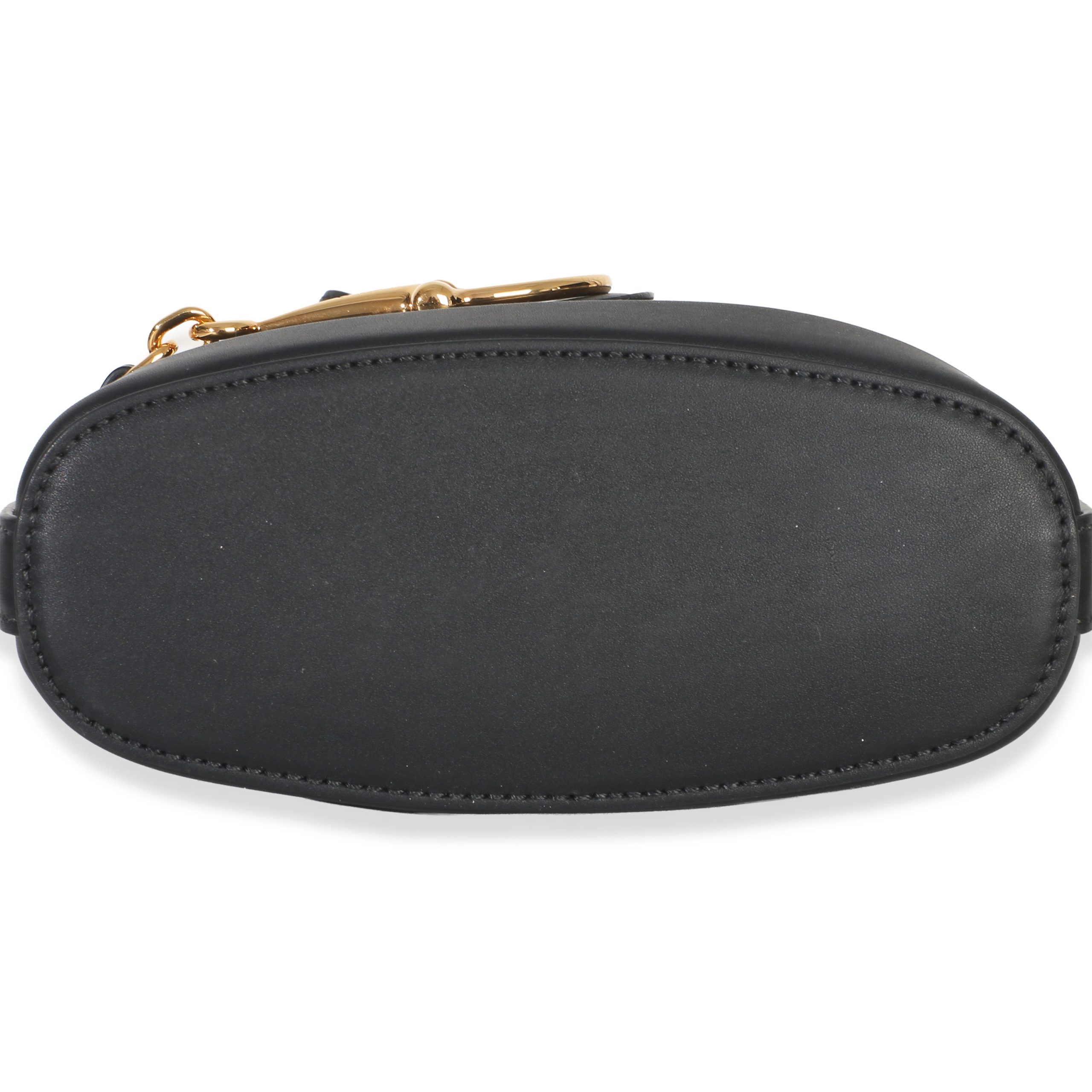 Black Smooth Calfskin Hasler Horsebit 73 Small Bucket Bag - 图片 5