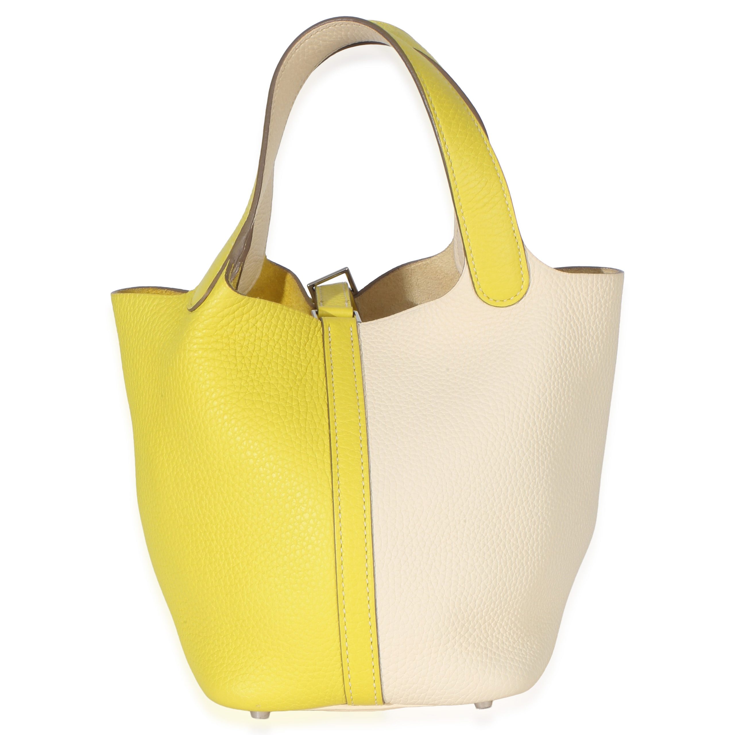 Clemence Bi-Color Lime Nata Picotin Lock 18 PHW - 图片 2
