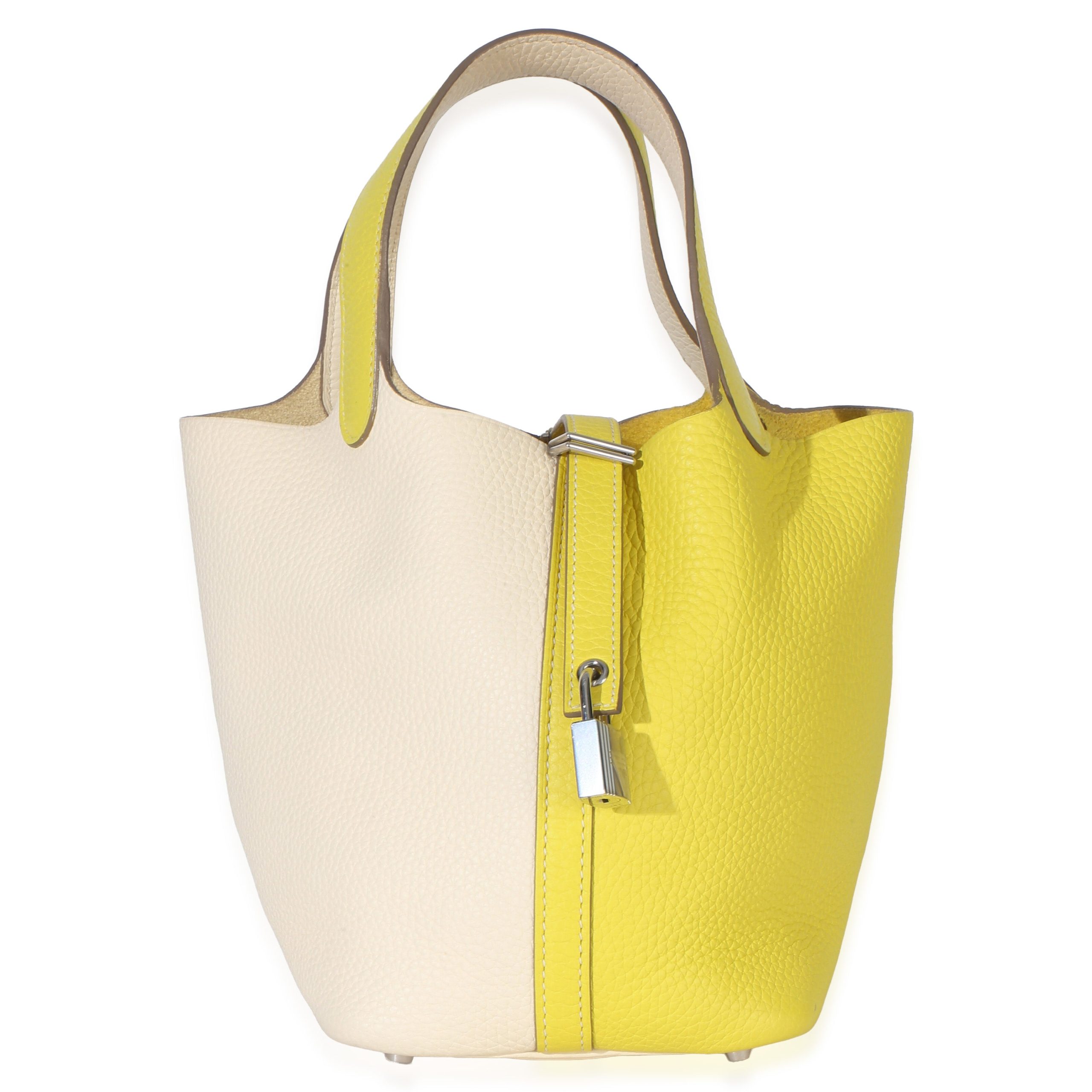 Clemence Bi-Color Lime Nata Picotin Lock 18 PHW - 图片 4