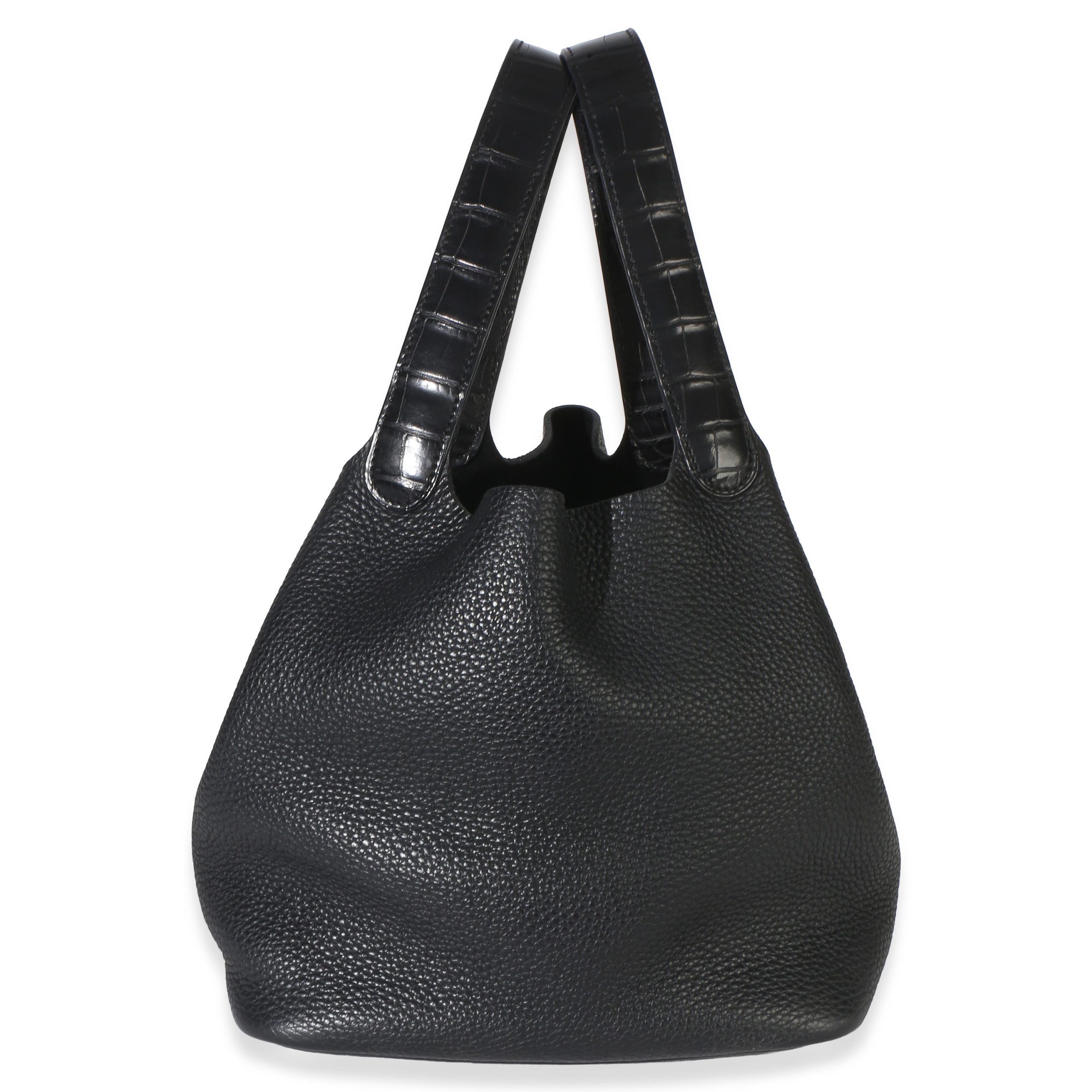 Black Clemence Matte Alligator Touch Picotin Lock 22 GHW - 图片 4