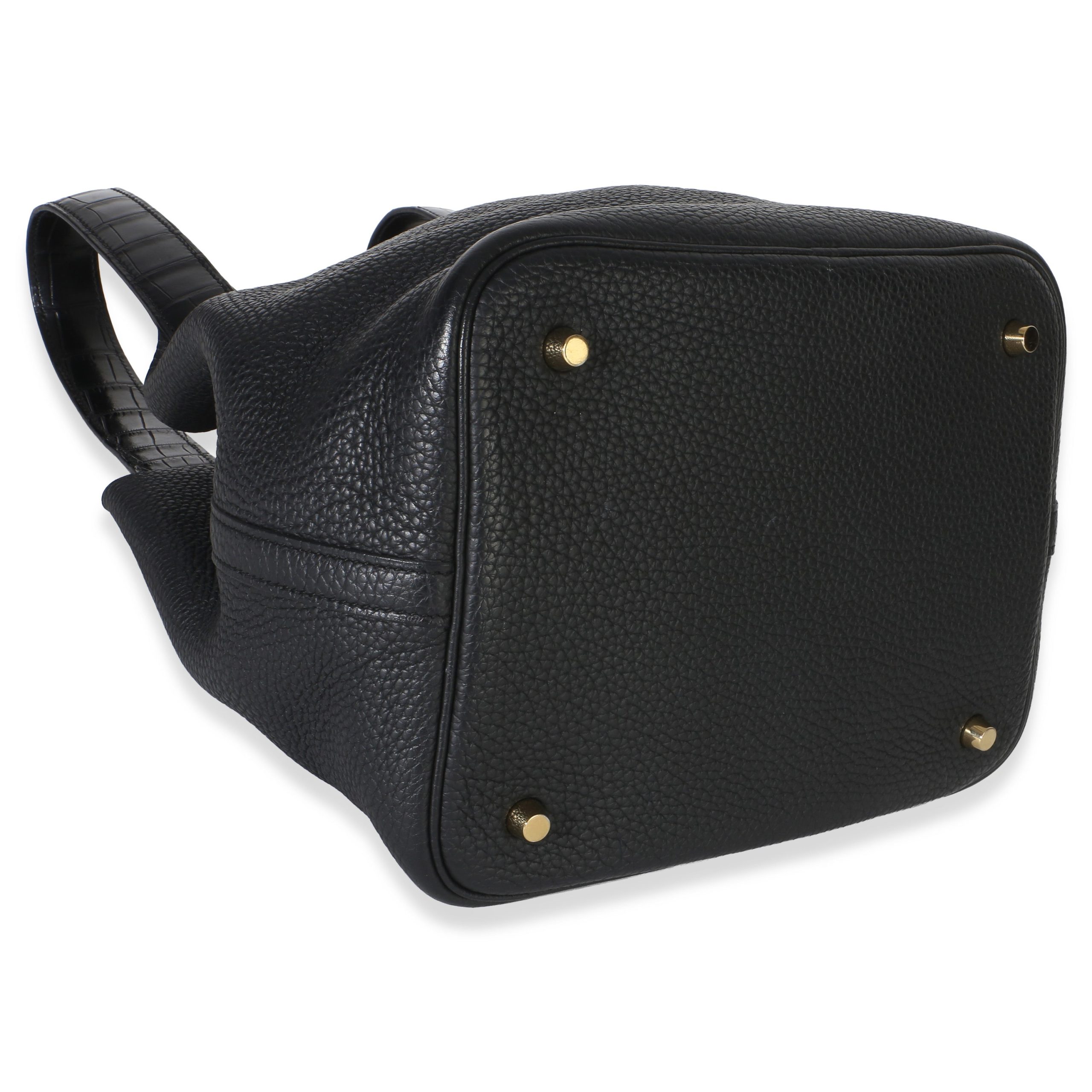 Black Clemence Matte Alligator Touch Picotin Lock 22 GHW - 图片 8