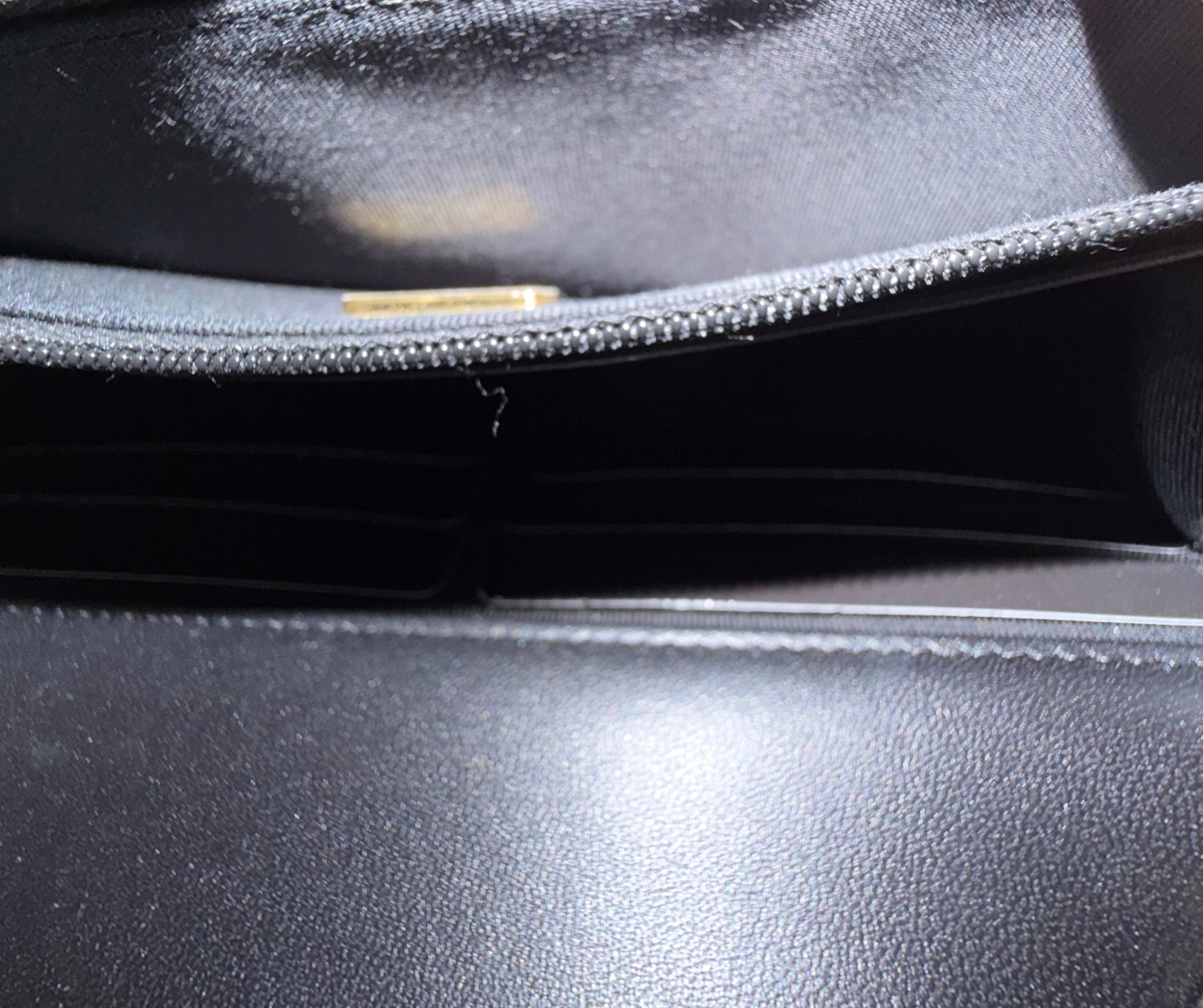 26P Black White Quilted Lambskin Resin CC Flap Wallet On Chain - 图片 9