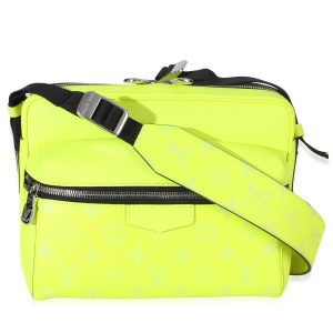 Neon Yellow Monogram Taigarama Canvas Outdoor Messenger