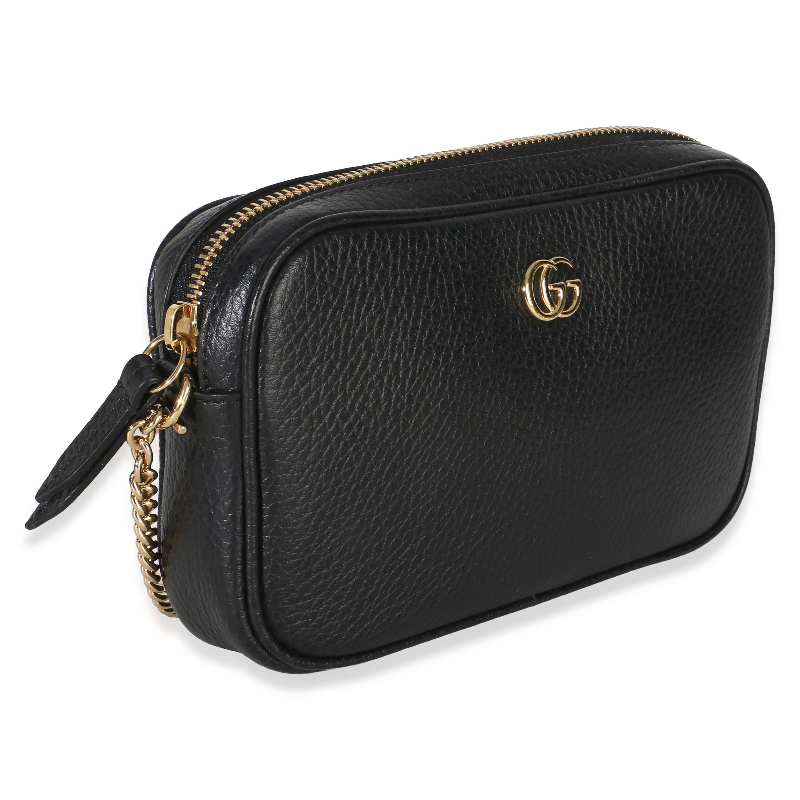 Black Dollar Calfskin Super Mini GG Marmont Chain Shoulder Bag - 图片 3