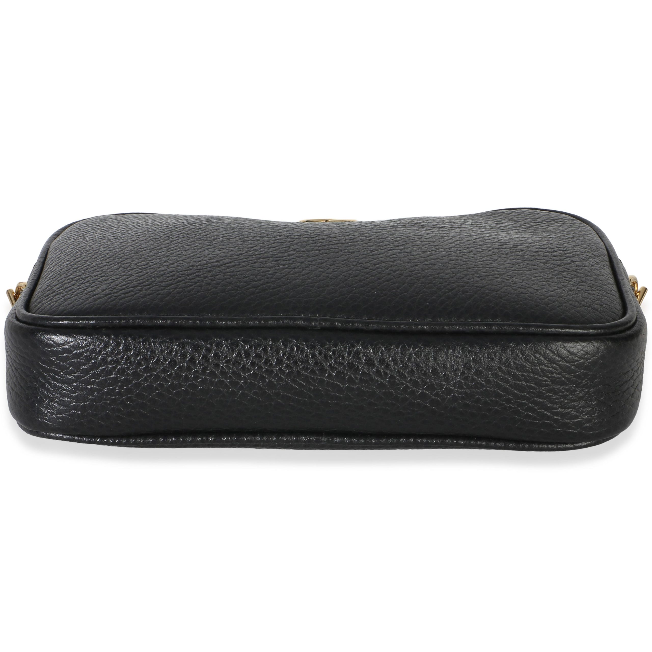 Black Dollar Calfskin Super Mini GG Marmont Chain Shoulder Bag - 图片 5