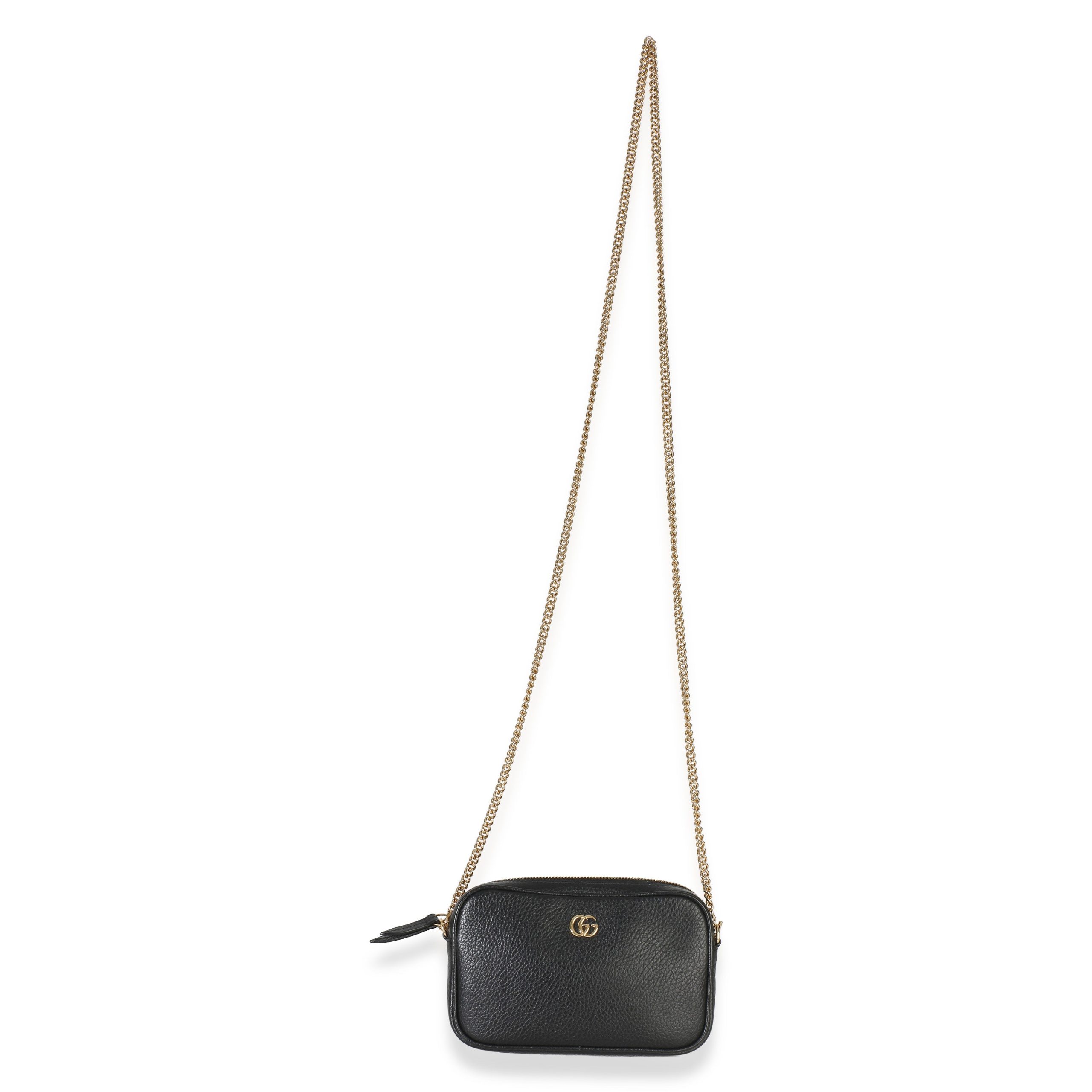 Black Dollar Calfskin Super Mini GG Marmont Chain Shoulder Bag - 图片 8