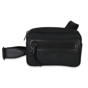 Black Rubber GG Effect Mini Slingbag