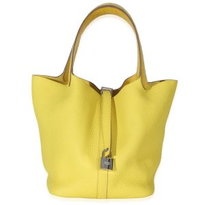 Lime Mimosa Clemence Niloticus Crocodile Touch Picotin Lock 22 PHW