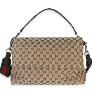 Dark Brown GG Monogram Canvas Large Crossbody Bag