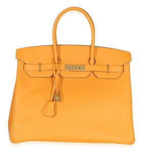 Jaune Dor Epsom Birkin 35 GHW
