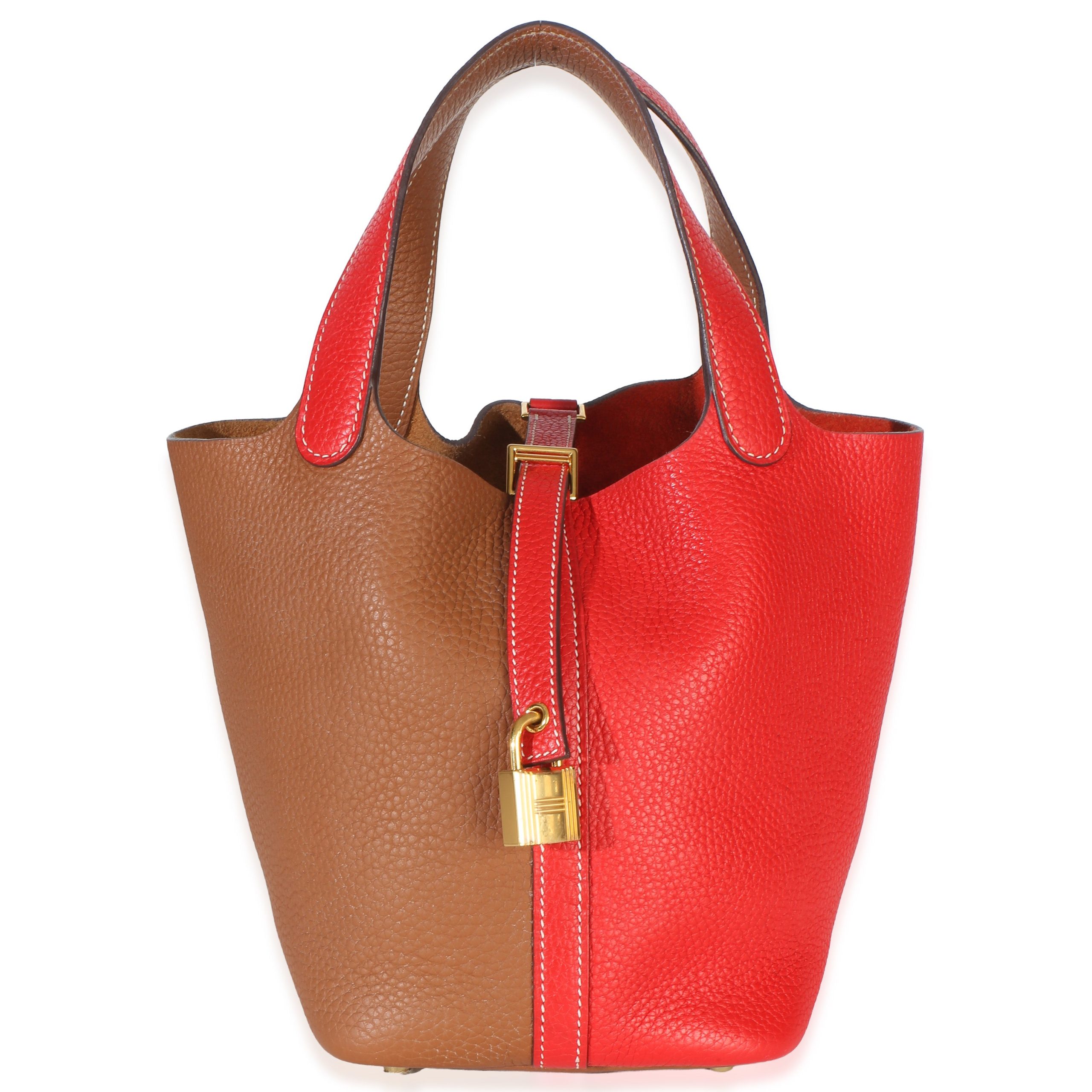 Gold Rouge De Coeur Clemence Casaque Picotin Lock 18 GHW