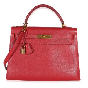 Rouge Vif Courchevel Kelly Sellier 32 GHW