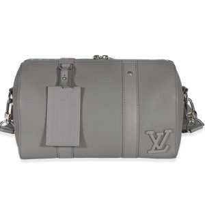 Grey Grained Calfskin Aerogram City Keepall