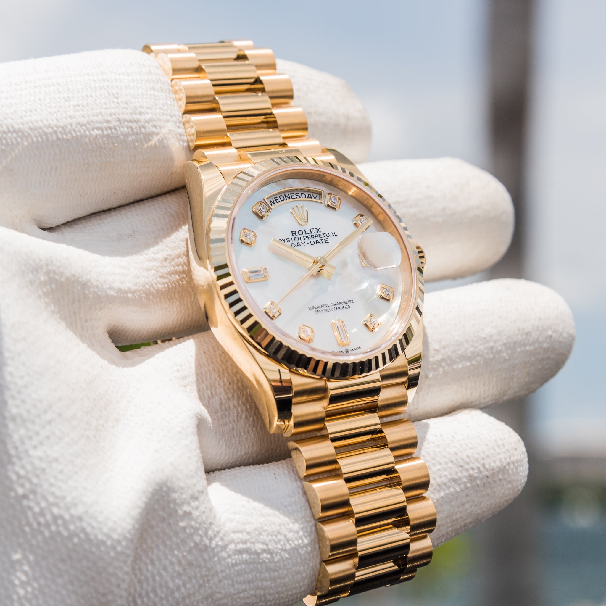 Rolex 2025 Day-Date 36mm Mother of Pearl 128238 - Image 4
