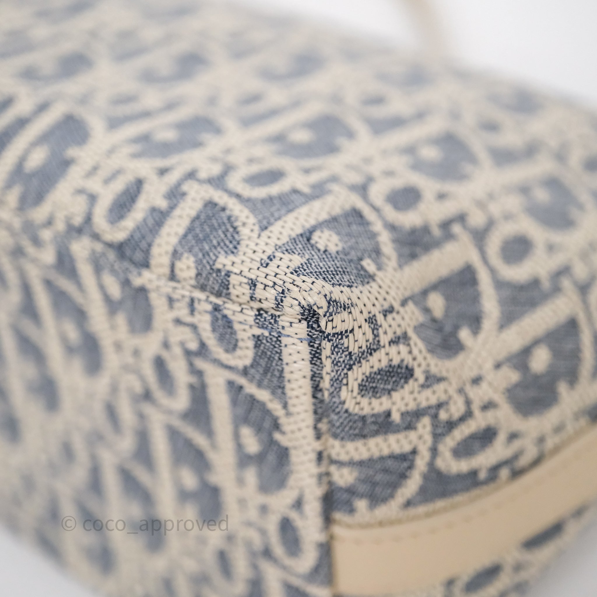 Christian Dior Diorstar Hobo Bag with Chain Blue Dior Oblique Chambray with Raffia Effect - 图片 9