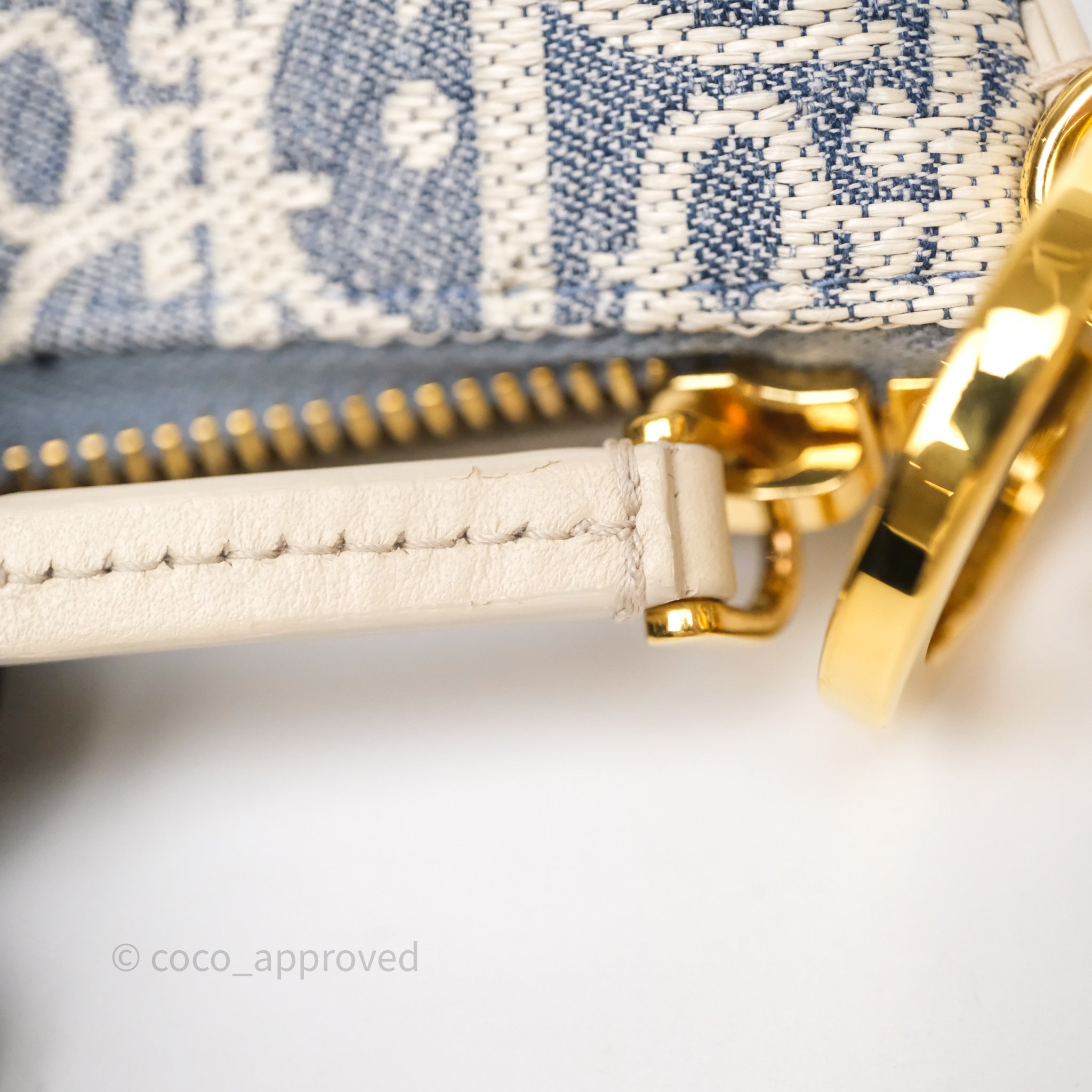 Christian Dior Diorstar Hobo Bag with Chain Blue Dior Oblique Chambray with Raffia Effect - 图片 19
