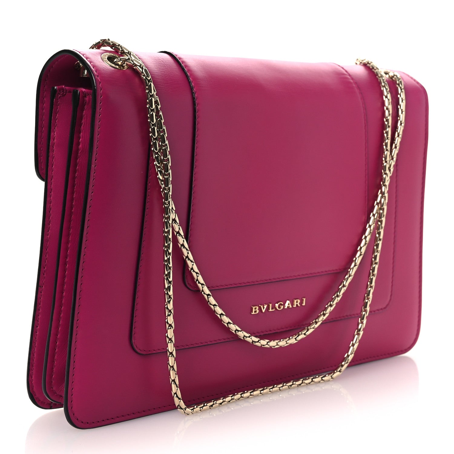 Calfskin Serpenti Forever Shoulder Bag Pink - Image 3