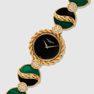 Patek Philippe Onyx, Malachite & Diamond Watch Ref. 4282