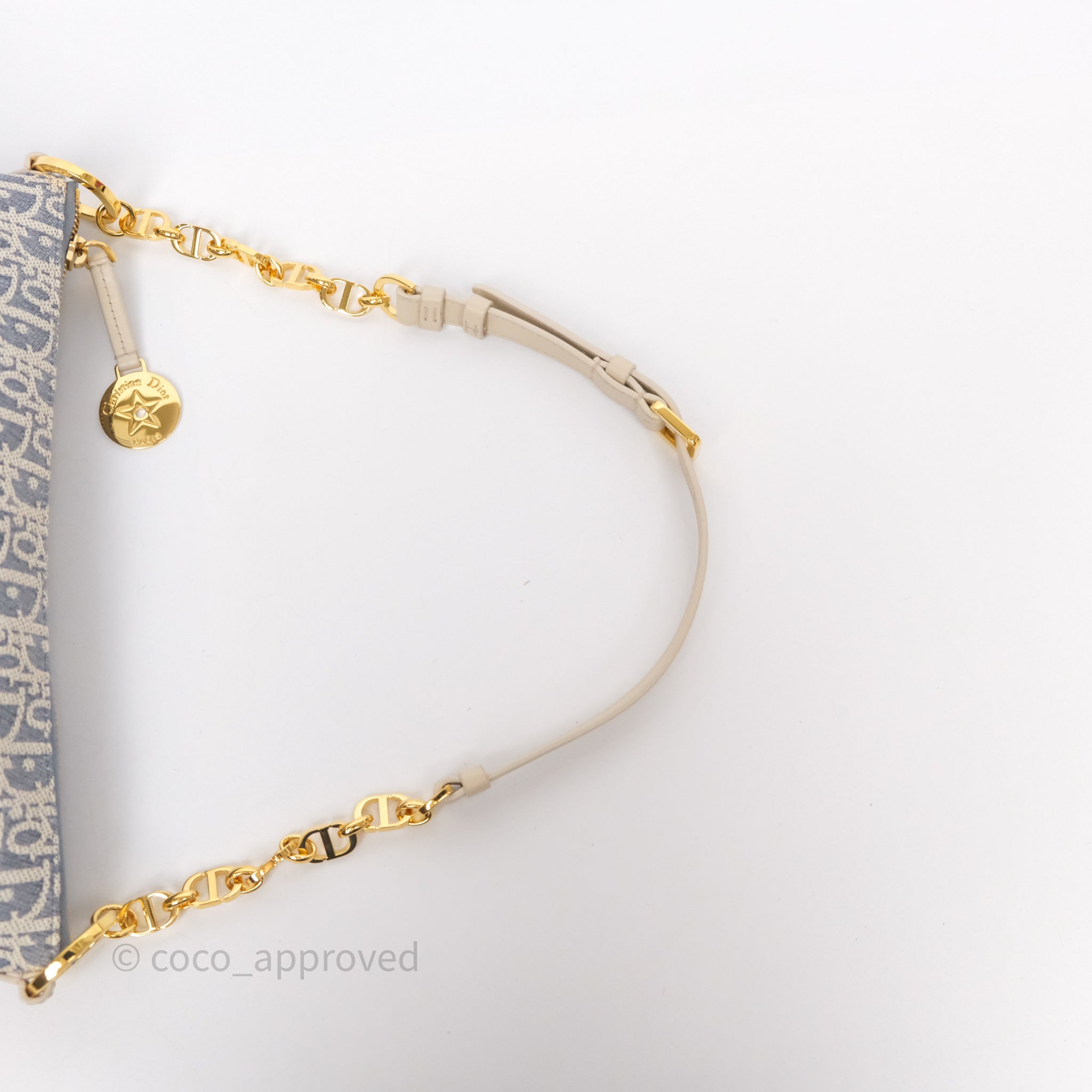Christian Dior Diorstar Hobo Bag with Chain Blue Dior Oblique Chambray with Raffia Effect - 图片 34