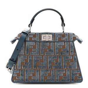 Velvet Jacquard FF Small Peekaboo I SEE U Satchel Anice