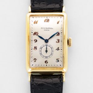 Patek Philipppe Yellow Gold Rectangular Breguet Numerals Watch Ref. 431