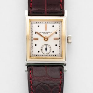 Patek Philippe White Gold & Yellow Gold Rectangular Watch
