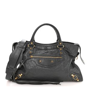 Agneau Classic Gold Hardware City Gris Fossile