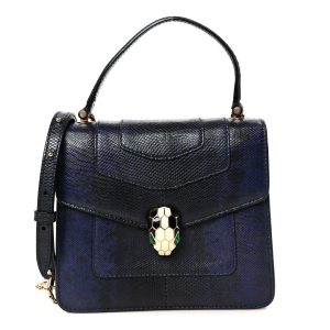 Karung Serpenti Forever Top Handle Navy Blue