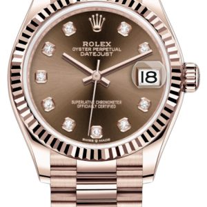 Rolex Datejust 31mm chocolate diamond rose gold