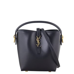 Saint Laurent Le 37 Mini Leather Bucket Bag