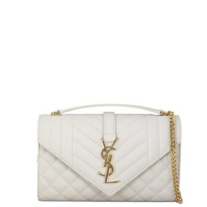 Saint Laurent Monogram Mix Matelasse Envelope Chain Bag Small