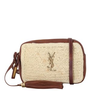 Saint Laurent Lou Camera Bag Raffia