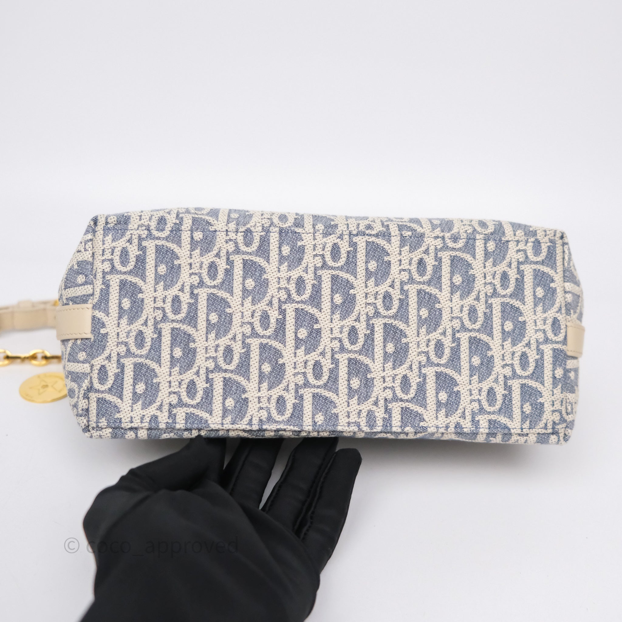 Christian Dior Diorstar Hobo Bag with Chain Blue Dior Oblique Chambray with Raffia Effect - 图片 32